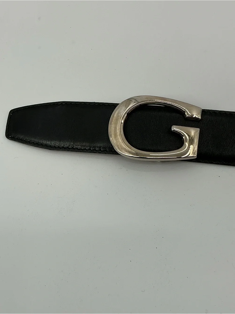 Gucci Reversible G Buckle Leather Belt Black Brown 70/28